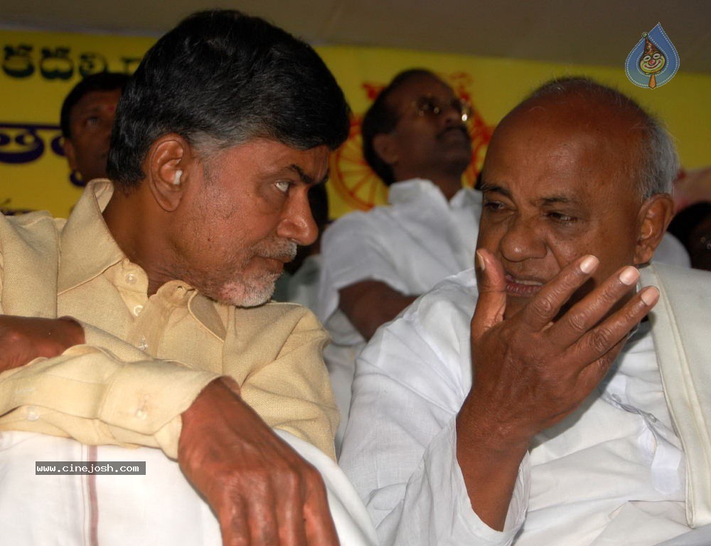 NTR and Political Leaders at Chandrababu Indefinite Fast - 6 / 74 photos