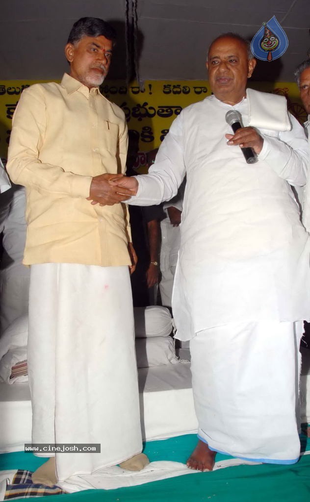 NTR and Political Leaders at Chandrababu Indefinite Fast - 11 / 74 photos