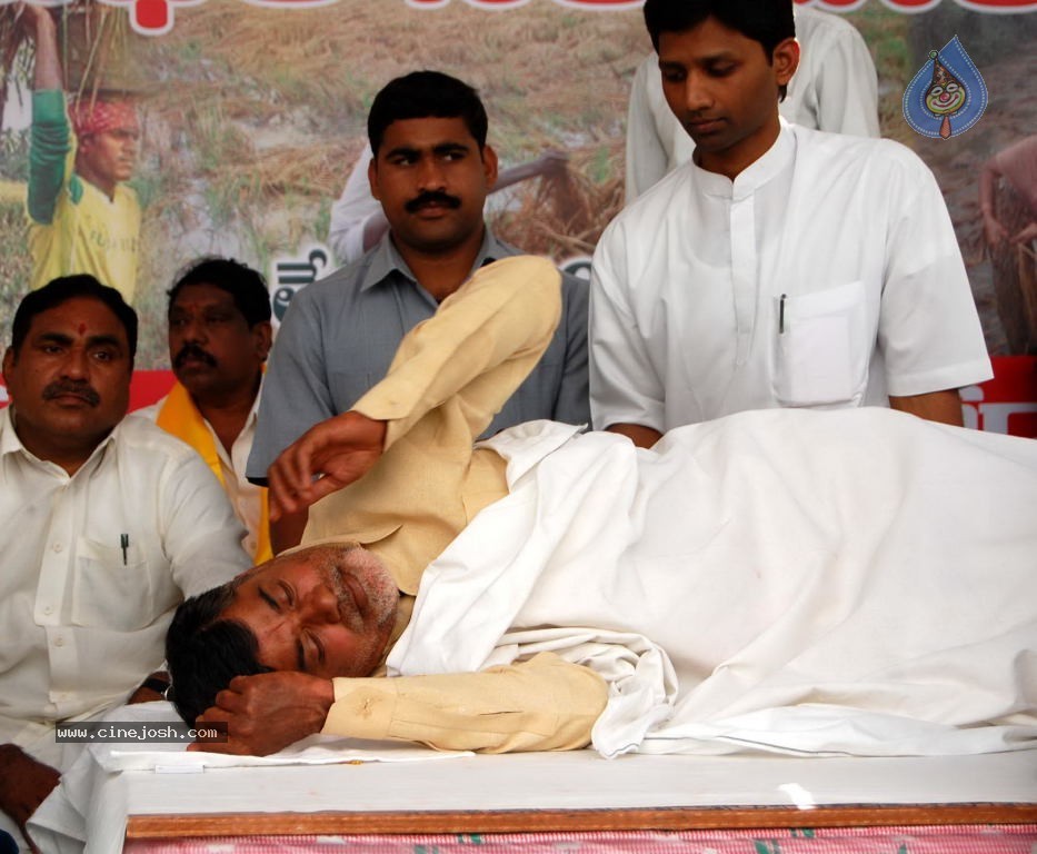 NTR and Political Leaders at Chandrababu Indefinite Fast - 16 / 74 photos