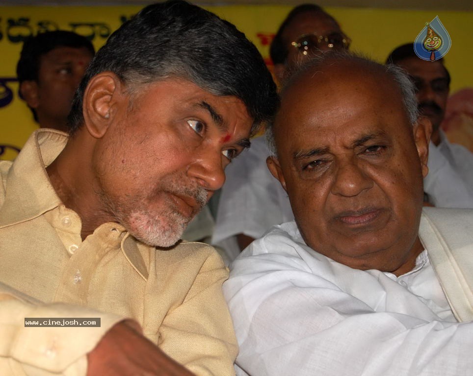 NTR and Political Leaders at Chandrababu Indefinite Fast - 25 / 74 photos