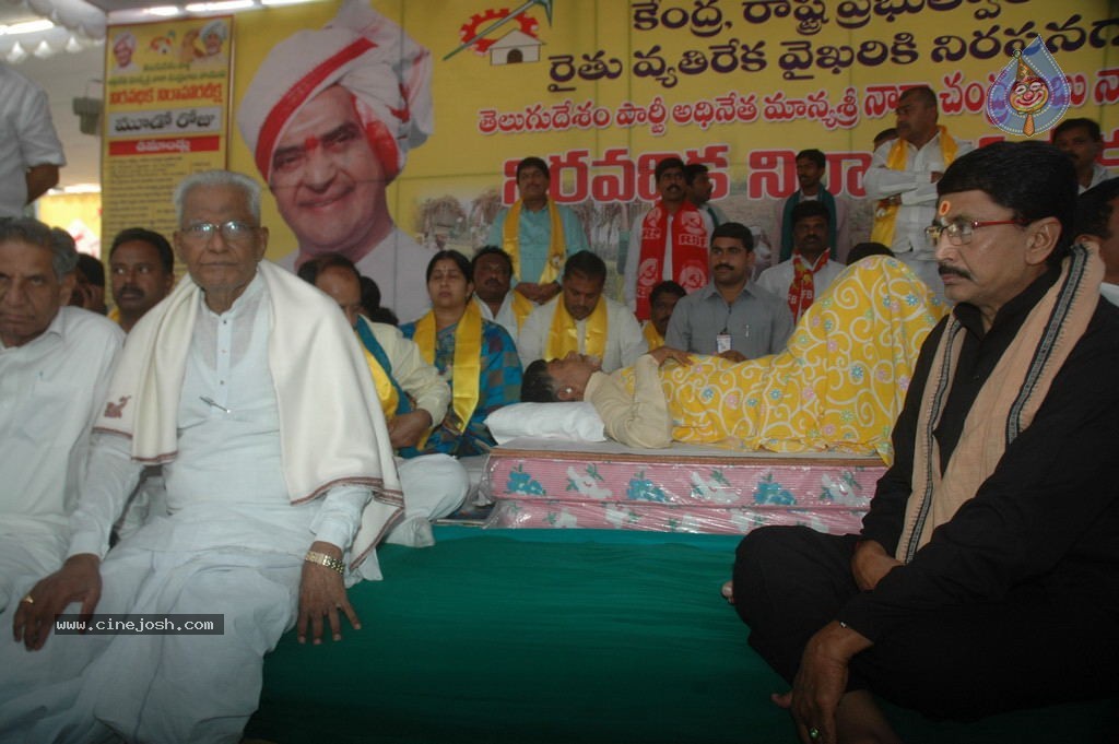 NTR and Political Leaders at Chandrababu Indefinite Fast - 45 / 74 photos