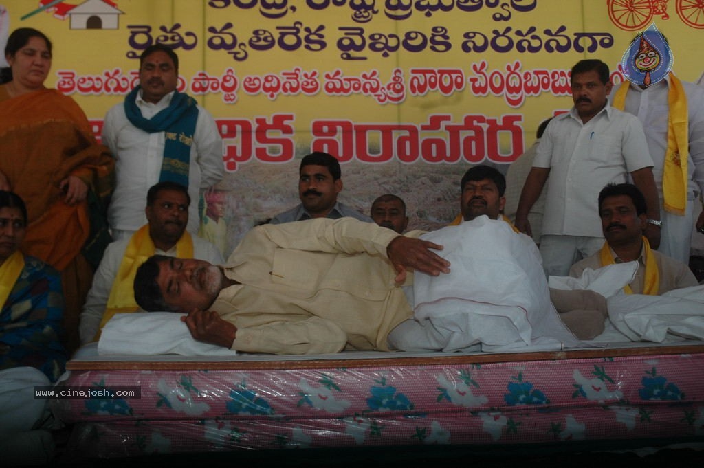 NTR and Political Leaders at Chandrababu Indefinite Fast - 47 / 74 photos