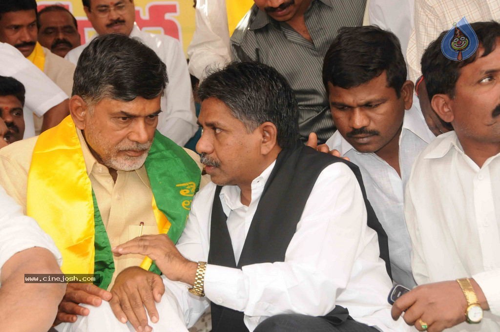 NTR and Political Leaders at Chandrababu Indefinite Fast - 55 / 74 photos
