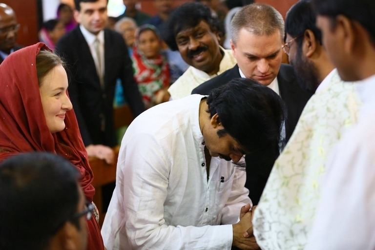 Pawan Kalyan And Adam Burakowski Visits St Marys Church - 10 / 30 photos