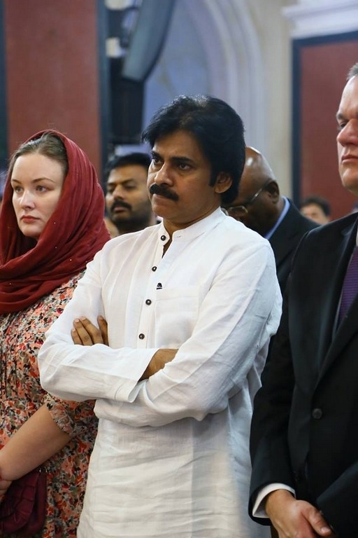 Pawan Kalyan And Adam Burakowski Visits St Marys Church - 22 / 30 photos