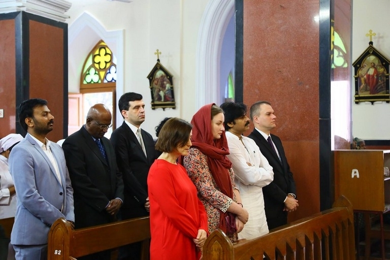 Pawan Kalyan And Adam Burakowski Visits St Marys Church - 27 / 30 photos