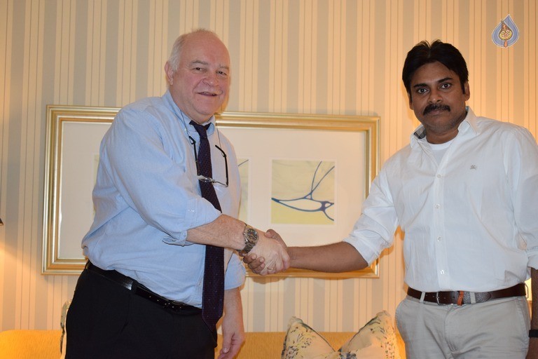 Pawan Kalyan Meets Prof Steve Photos - 5 / 7 photos