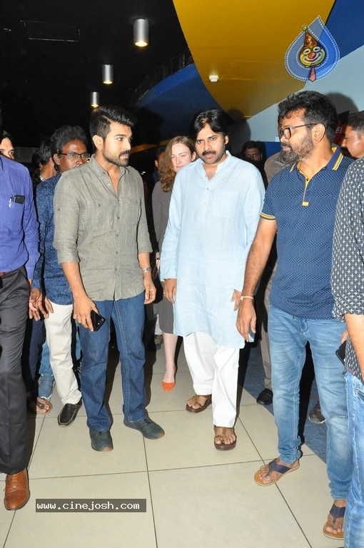 Pawan Kalyan Watches Rangasthalam Movie - 18 / 42 photos