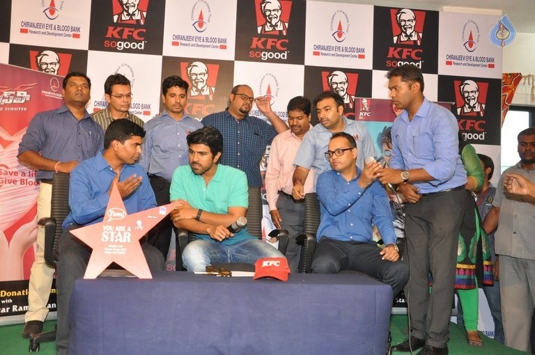 Ram Charan at KFC Employees Blood Donation Event - 7 / 81 photos