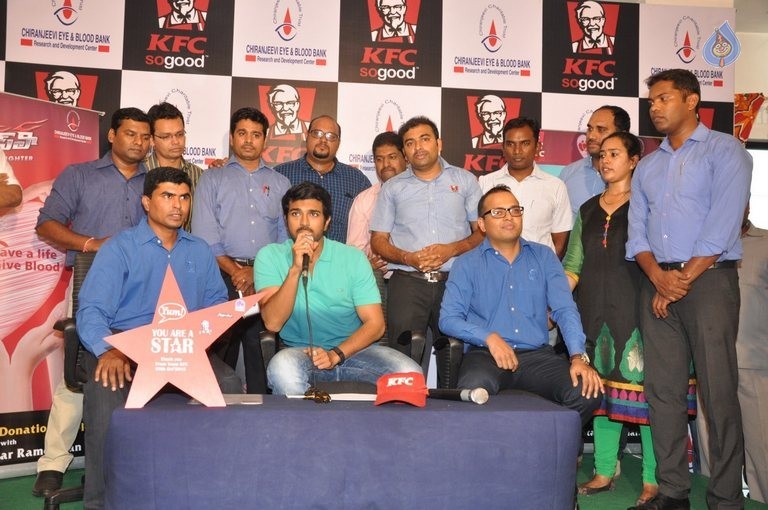 Ram Charan at KFC Employees Blood Donation Event - 74 / 81 photos