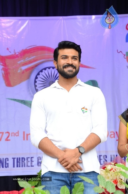 Ram Charan Celebrates Independence Day In Chirec School - 43 / 60 photos
