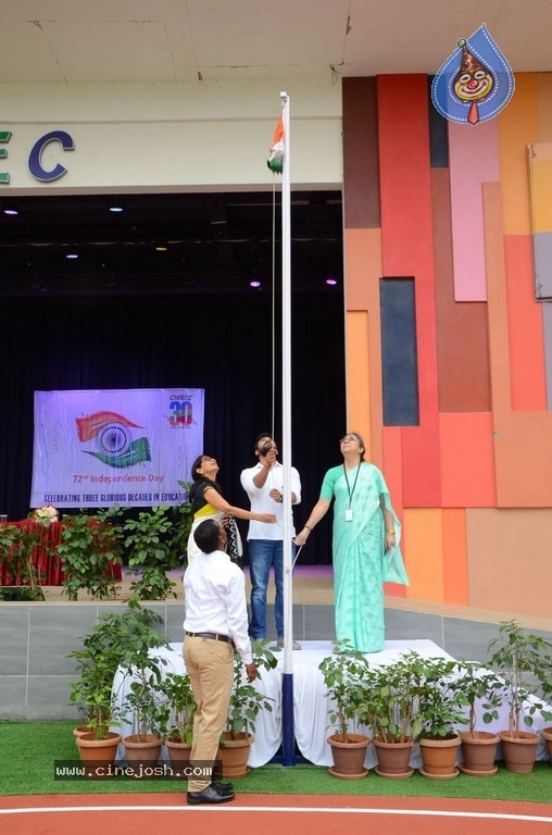 Ram Charan Celebrates Independence Day In Chirec School - 45 / 60 photos