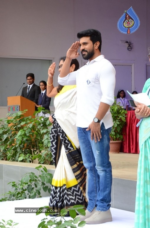 Ram Charan Celebrates Independence Day In Chirec School - 48 / 60 photos