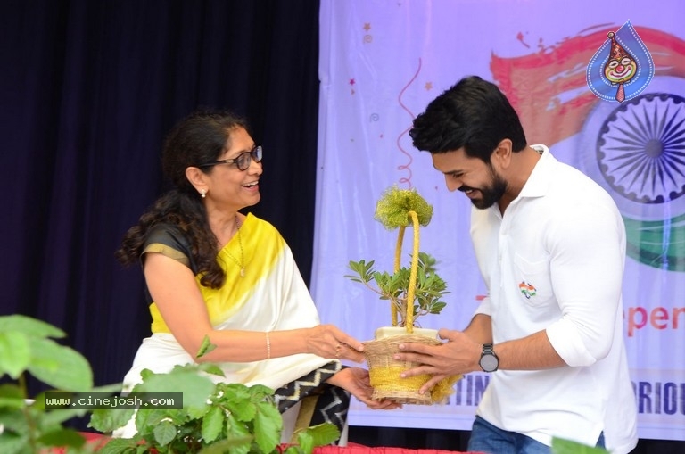 Ram Charan Celebrates Independence Day In Chirec School - 57 / 60 photos