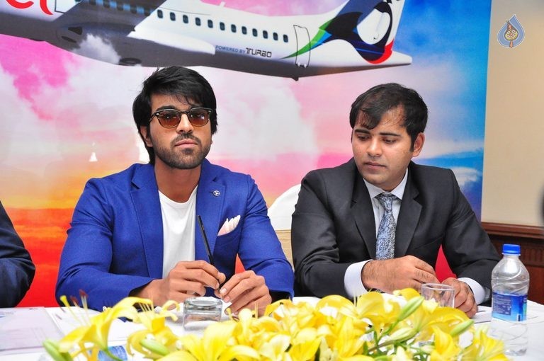 Ram Charan Trujet Airways Press Meet - 25 / 42 photos