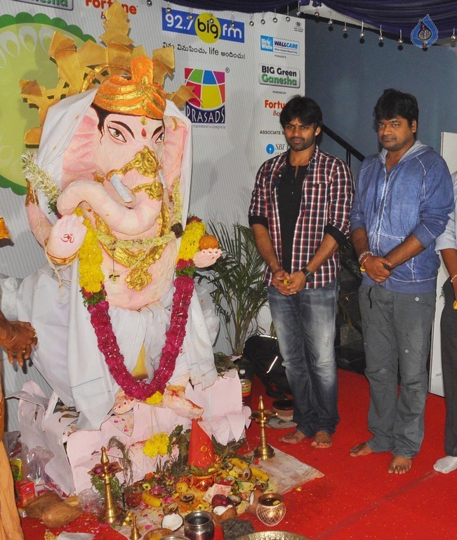 Sai Dharam Tej at BIG Green Ganesha - 14 / 15 photos