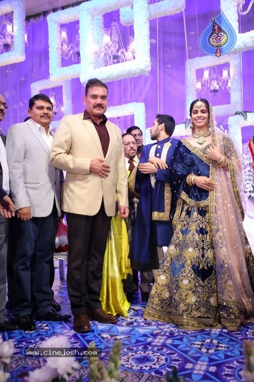 Saina Nehwal and Parupalli Kashyap Wedding Reception - 100 / 126 photos