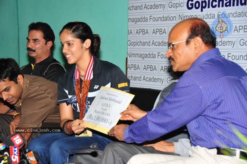 Saina Nehwal Press Meet at Gopichand Academy - 1 / 50 photos