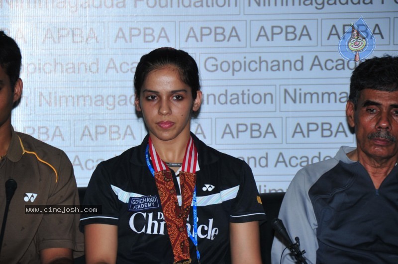 Saina Nehwal Press Meet at Gopichand Academy - 6 / 50 photos