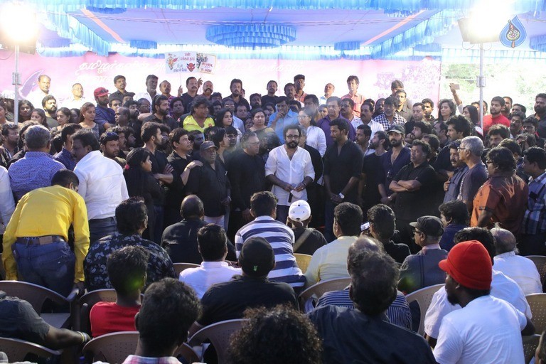 Tamil Stars at Jallikattu Support Protest - 3 / 27 photos
