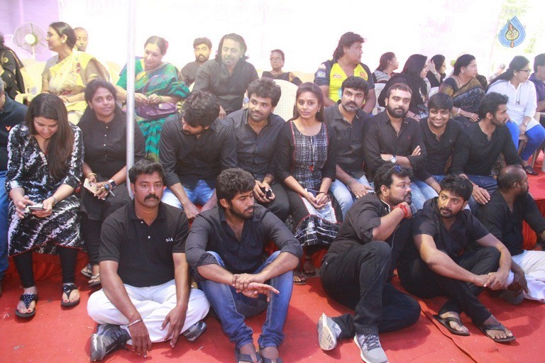 Tamil Stars at Jallikattu Support Protest - 9 / 27 photos