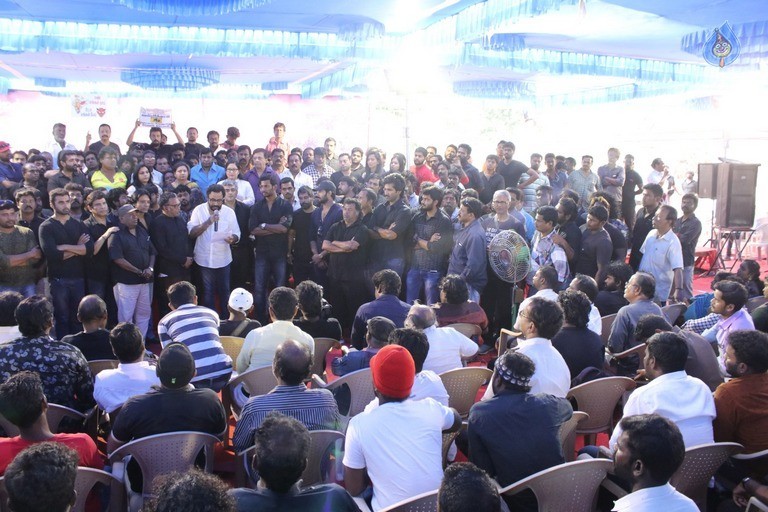 Tamil Stars at Jallikattu Support Protest - 14 / 27 photos
