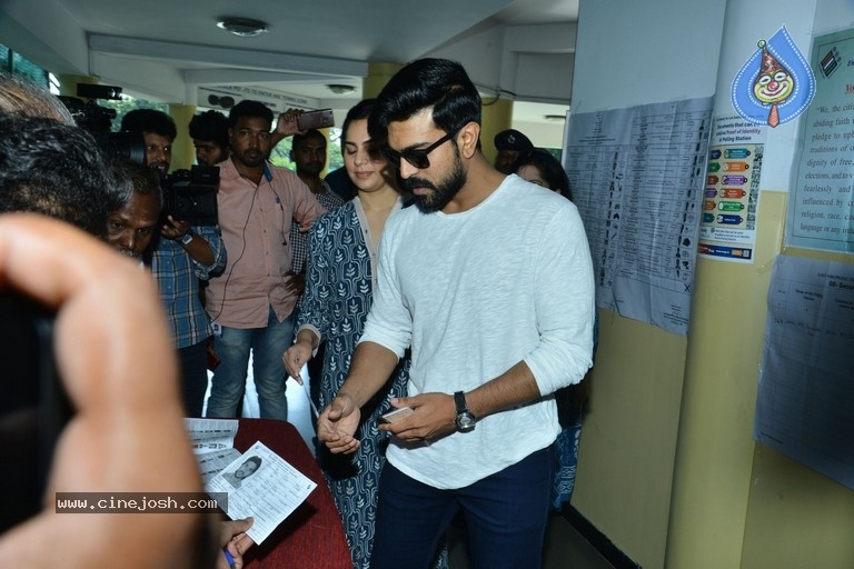 Tollywood Celebrities Cast Their Vote - 25 / 61 photos