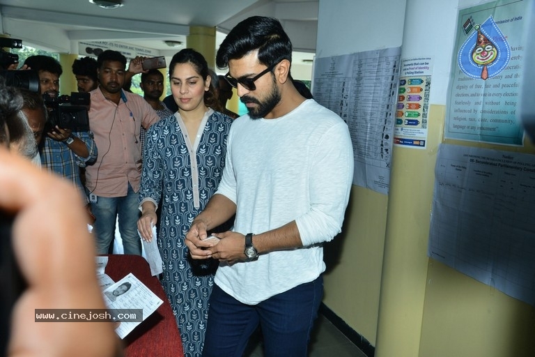 Tollywood Celebrities Cast Their Vote - 46 / 61 photos