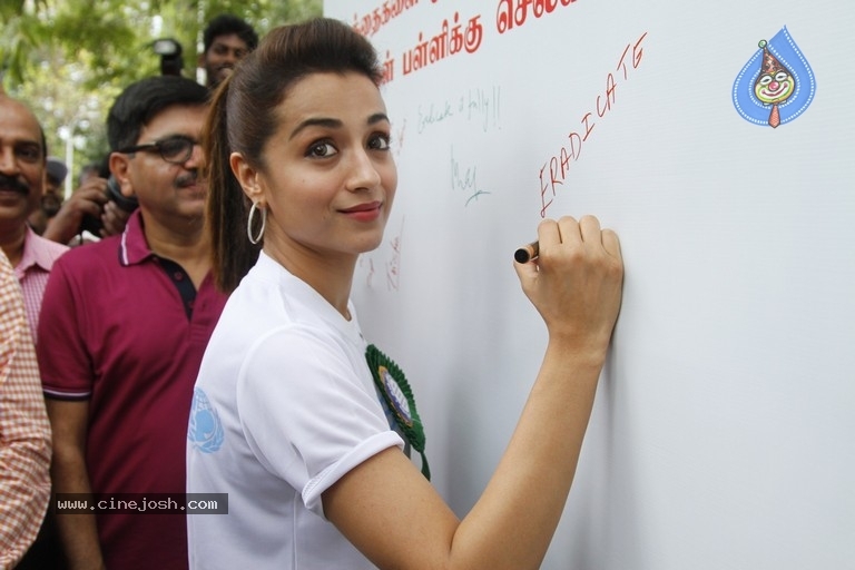 Trisha At Rally Against Child Labour Photos - 8 / 9 photos