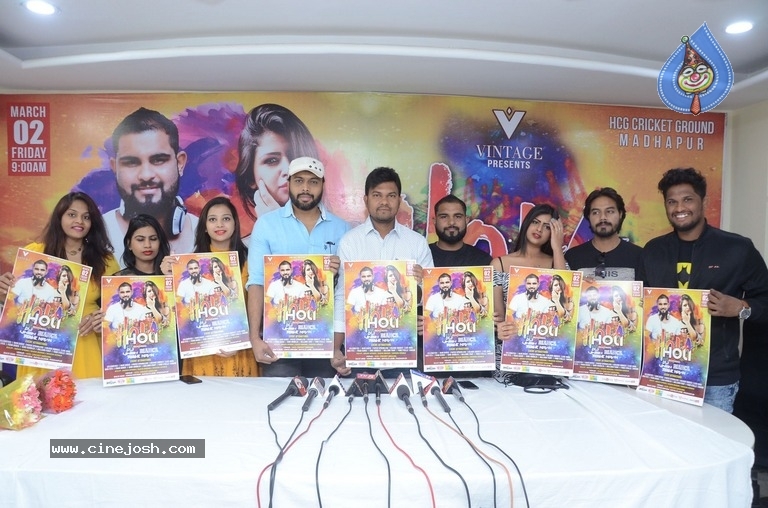 Vintage Presents Hyderabad Biggest Holi Poster Launch - 4 / 12 photos