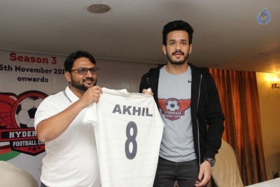 Akhil at Hyderabad Football League - 18 of 18