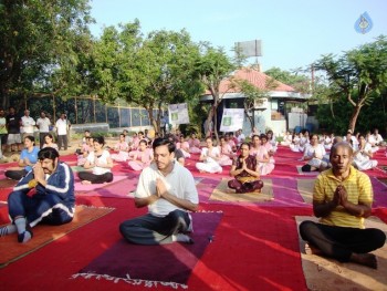 Celebrities at Yoga Day Celebrations - 6 of 23