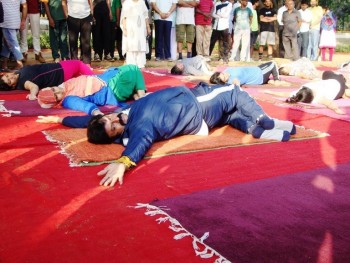 Celebrities at Yoga Day Celebrations - 12 of 23