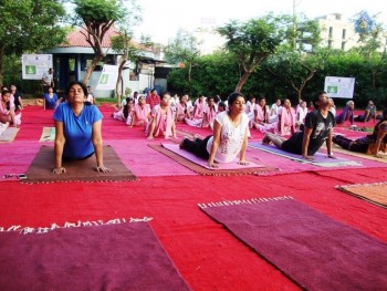 Celebrities at Yoga Day Celebrations - 16 of 23