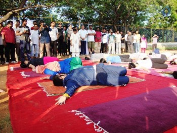 Celebrities at Yoga Day Celebrations - 18 of 23