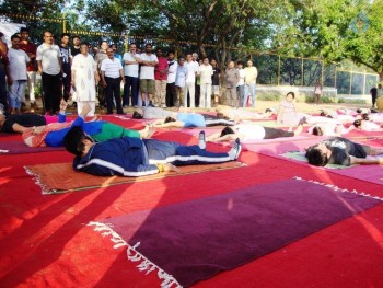 Celebrities at Yoga Day Celebrations - 19 of 23