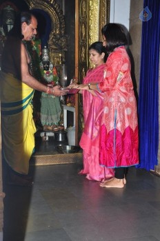 Chiranjeevi Family at Film Nagar Hanuman Temple - 5 of 42