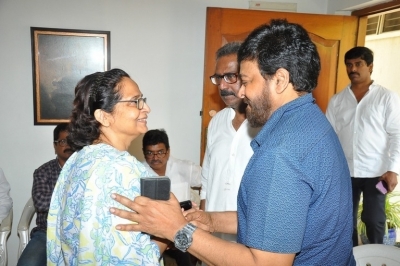 Chiranjeevi Visited Actor Banerjee House - 2 of 9