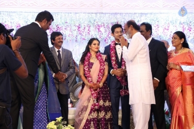 Hero Vishal Sister Aishwarya Wedding Reception Photos - 4 of 31
