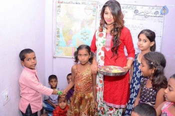 Manali Rathod Rakhi Celebrations at Mathru Devo Bhava Charitable Trust - 2 of 16