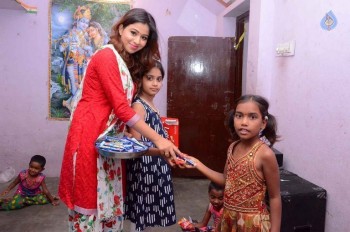 Manali Rathod Rakhi Celebrations at Mathru Devo Bhava Charitable Trust - 3 of 16