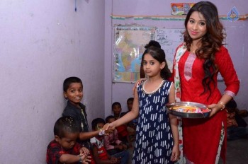 Manali Rathod Rakhi Celebrations at Mathru Devo Bhava Charitable Trust - 7 of 16