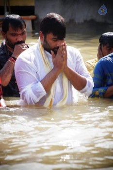 Nara Rohit Pushkara Snanam at Vijayawada - 10 of 12
