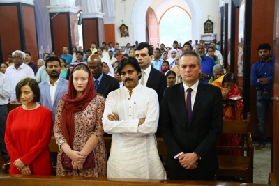 Pawan Kalyan And Adam Burakowski Visits St Marys Church - 17 of 30