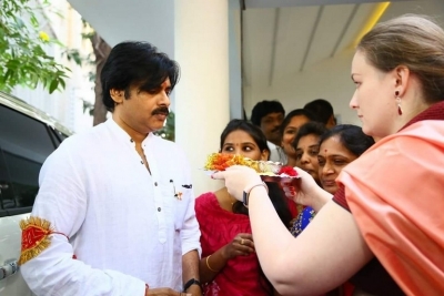 Pawan Kalyan At Jana Sena Party Office - 3 of 11