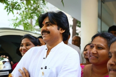 Pawan Kalyan At Jana Sena Party Office - 4 of 11