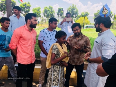 Sai Dharam Tej Meets Cancer Patient Bangaramma - 4 of 5