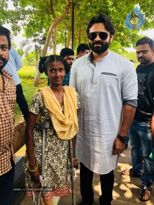 Sai Dharam Tej Meets Cancer Patient Bangaramma - 5 of 5