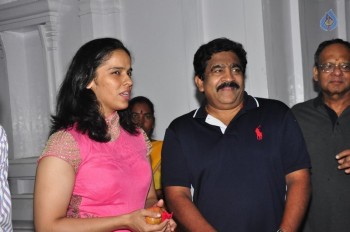 Saina Nehwal Visits Film Nagar Temple - 17 of 38