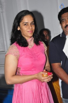 Saina Nehwal Visits Film Nagar Temple - 28 of 38